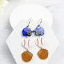 SPORTS BALL UNIFORM ACRYLIC DROP HOOK EARRING