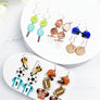 SPORTS BALL UNIFORM ACRYLIC DROP HOOK EARRING