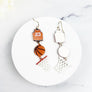 SPORTS BALL UNIFORM ACRYLIC DROP HOOK EARRING