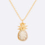 CZ Pineapple Pearl Pendant Necklace