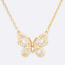 CZ Butterfly Pendant Necklace
