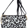 Leopard Cow Flower Crossbody Bag Clutch Wristlet