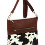 Leopard Cow Flower Pocket Crossbody Bag