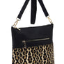 Leopard Cow Flower Pocket Crossbody Bag