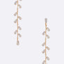 CZ Leaf Drop Delicate Earrings