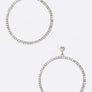 Crystal Circle Drop Earrings