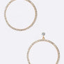 Crystal Circle Drop Earrings
