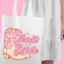 COWGIRL BOOT TEAM BRIDE POLYESTER TOTE BAG