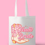 COWGIRL BOOT TEAM BRIDE POLYESTER TOTE BAG
