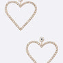 Crystal Heart Drop Earrings