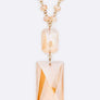Crystal Teardrop Long Pendant Necklace