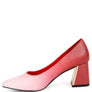 Harlow Metallic Accent Block Heel Pumps