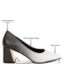 Harlow Metallic Accent Block Heel Pumps