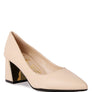 Casey Metallic Detail Block Heel Pumps