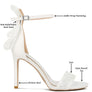 Delancy Bow Detail Lace Stiletto Sandals