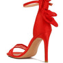Delancy Bow Detail Lace Stiletto Sandals
