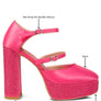 Shiver Rhinestones Embellished Platform Sandals