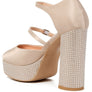 Shiver Rhinestones Embellished Platform Sandals