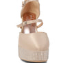 Shiver Rhinestones Embellished Platform Sandals
