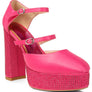 Shiver Rhinestones Embellished Platform Sandals