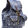 Tribal Printed Canvas Backpack