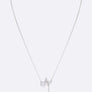 CZ Butterfly Chain Drop Pendant Necklace
