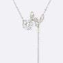 CZ Butterfly Chain Drop Pendant Necklace