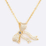 Cubic Zirconia Bow Tie Pendant Necklace