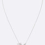 Cubic Zirconia Butterfly Pendant Necklace