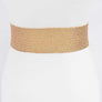 Plus Size Faux Straw Elastic Belt