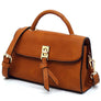 Twist Lock Flap Satchel Crossbody Bag