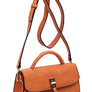 Twist Lock Flap Satchel Crossbody Bag