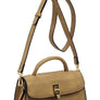 Twist Lock Flap Satchel Crossbody Bag