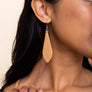 Lightweight Leather Drop Earrings - Chic Look