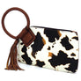 Fashion Cuff Handle Tassel Wristlet Clutch