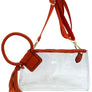 See Thru Transparent Clear Cuff Handle Clutch
