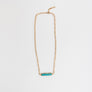 Stacked Turquoise Gold Chain Necklace