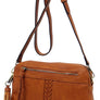 Fashion Whipstitch Tassel Crossbody Bag