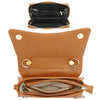 DIONA J 2IN1 PLAIN CURVED WOODEN HANDLE CROSSBODY BAG W WALLET COLOR STONE