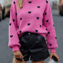 All over heart sweater