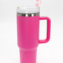 Diona J Insulated Stainless Steel Water Bottle with Handle and Straw Lid - 40 oz Reusable Tumbler for Hot and Cold Beverages