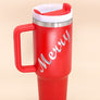 Diona J Insulated Stainless Steel Water Bottle with Handle and Straw Lid - 40 oz Reusable Tumbler for Hot and Cold Beverages