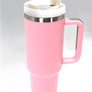 Diona J Insulated Stainless Steel Water Bottle with Handle and Straw Lid - 40 oz Reusable Tumbler for Hot and Cold Beverages