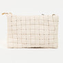 Fame Faux Leather Basket Weave Crossbody Bag