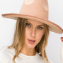 Vegan Felt Panama Upturned Brim HAT FOR WOMEN