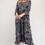 Celeste Full Size Leopard Round Neck Flounce Sleeve Dress