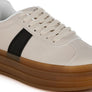 Knockout Faux Leather Lace-Up Sneakers