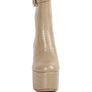 Bumpy Croc High Block Heeled Chunky Ankle Boots