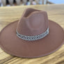 Wide brim panama hat in vegan felt