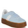 Knockout Faux Leather Lace-Up Sneakers